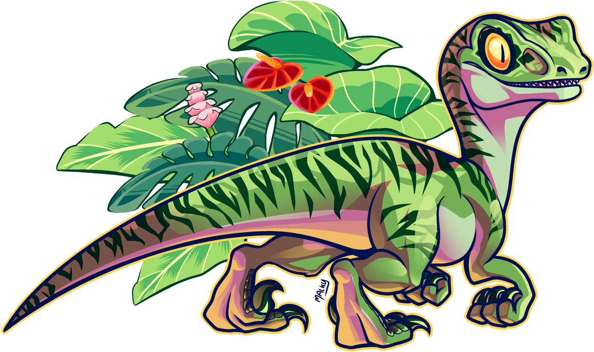 Jurassic World Raptor Clipart - Cartoon Charlie Jurassic World (1273x776)