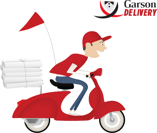 Restaurant Home Delivery - Pizza Delivery Vector (514x438)