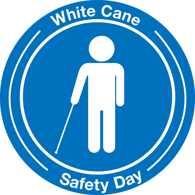 How To Celebrate White Cane Safety Dayy - Safety Signs (640x640)