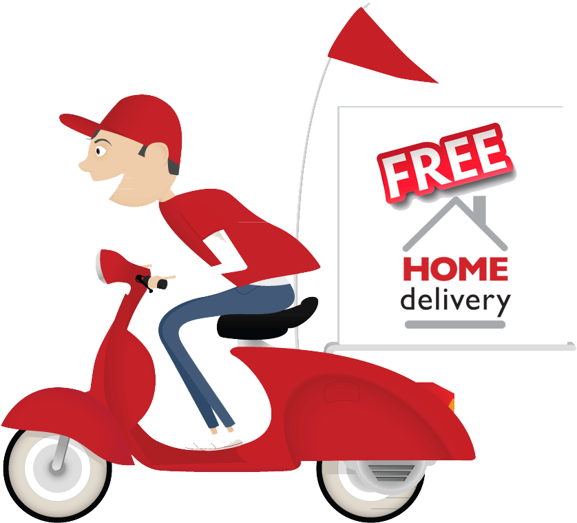 Free Home Delivery - Home Delivery Boy Png (900x800)