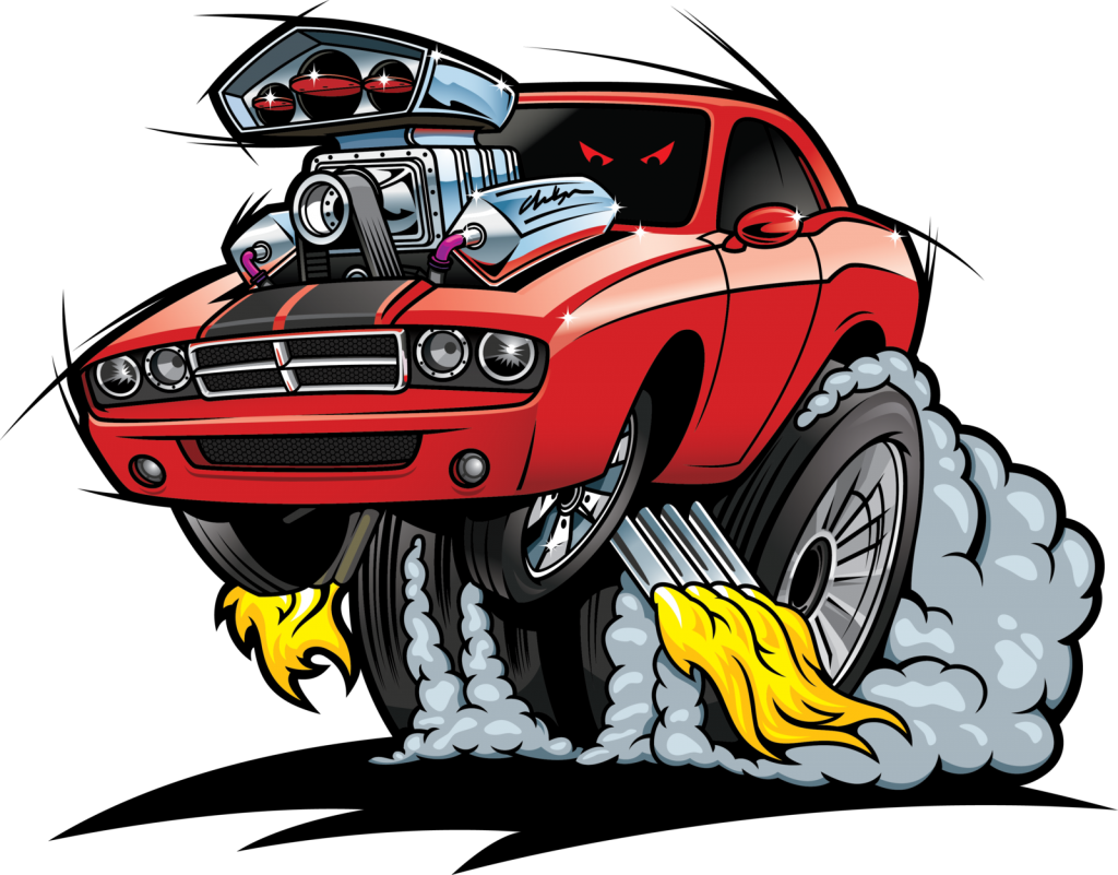 Hot Wheels Clipart Race Car - Cartoon Hot Rod Png (1024x801)