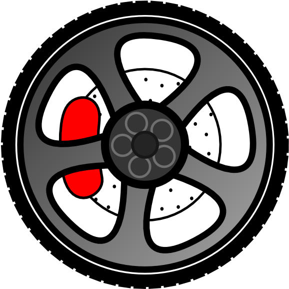 Wheel 8 Clip Art At Clker Com Vector Clip Art Online - Alloy Wheel Clip Art (600x600)