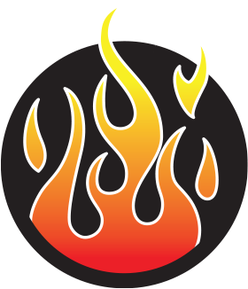 Hw Flames - Hot Wheels Flames Logo (406x330)