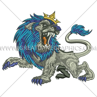 Roaring Lion Cartoon Mascot - Lion (385x385)