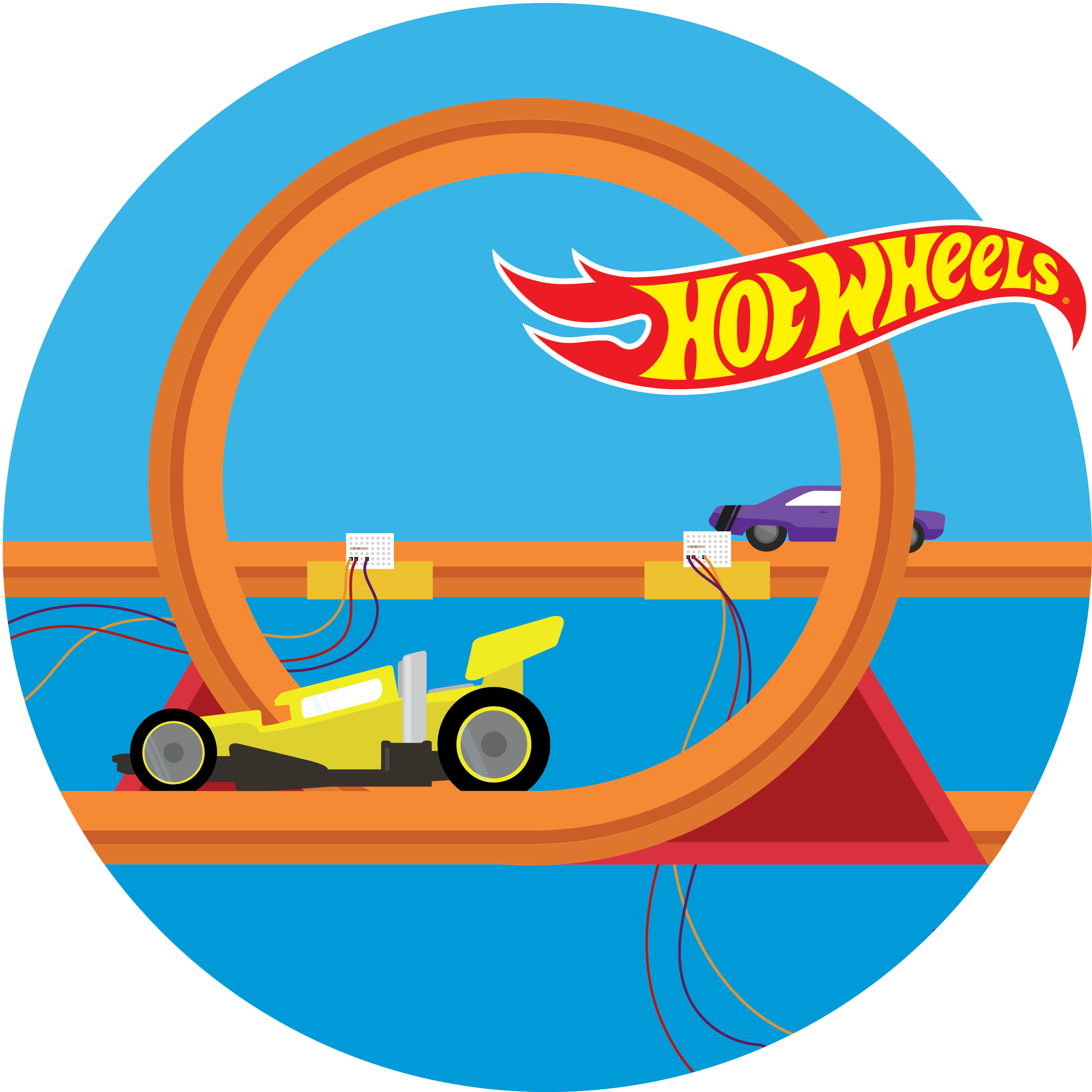 Circular Illustration Of A Light Gate Being Used Along - Chevy Blazer 4x4 Hot Wheels 2016 Hw Rescue 1:64 Scale (2501x2501)