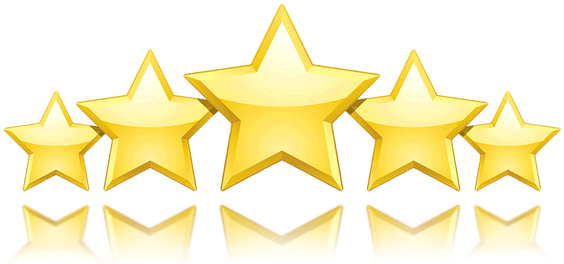 5 Out Of 5 The Most Beautiful And The Most Loving Golden - Gold Stars Images Png (600x265)