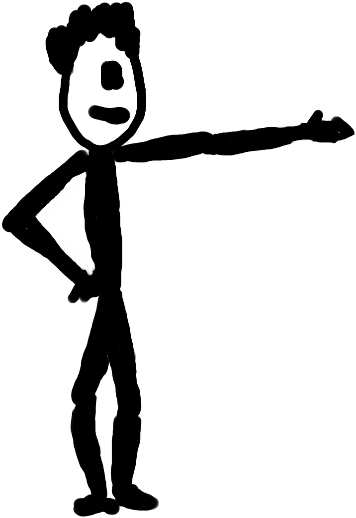 Cartoon Designates Pointing Png Image - Animated Cartoon (1280x1280)