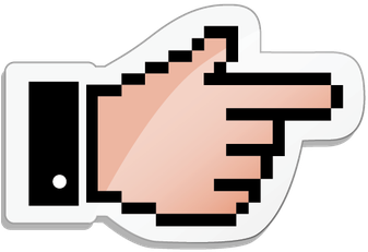 Pixel Hand - Hand Signal For Sex (347x399)