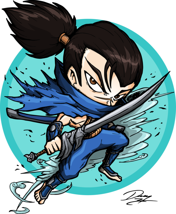 Yasuo By Kraus-illustration - Yasuo Illustration (600x728)