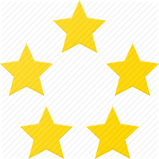 5 Star Icon - Stars Icon Png Yellow (512x512)