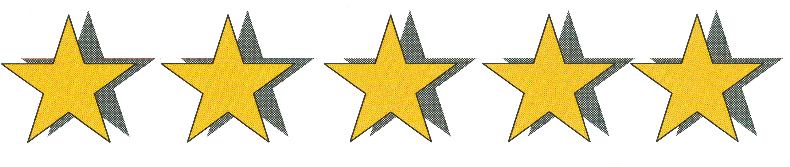 Delectable 5 Star Clip Art Medium Size - 5 Stars Rating Gif (2741x577)