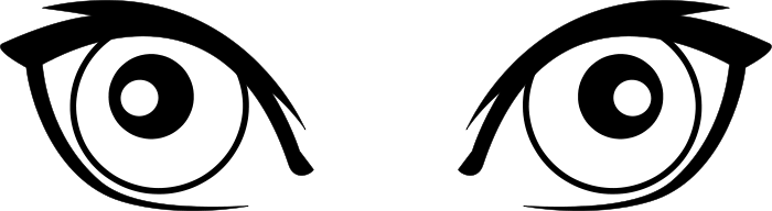 Anime Eyes Transparent Background - Cartoon Eyes Png (700x192)