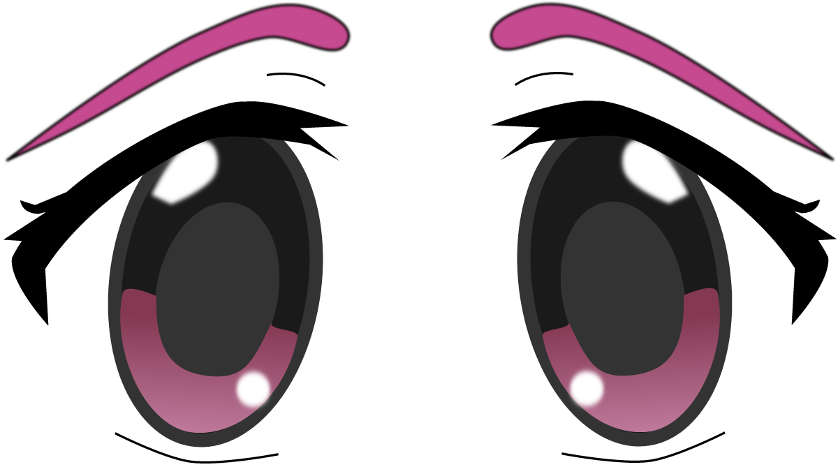 Scared Anime Eyes Transparent (1200x669)