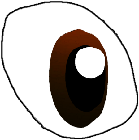 Wide Open Brown Anime Eye By Jaylew1987 - Wide Open Eye Png (449x453)