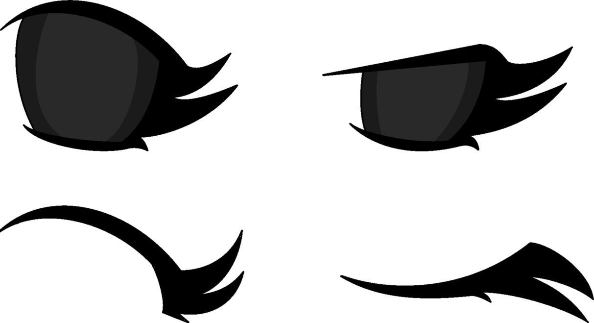Anime Eye Assets By Coulden2017dx - Transparent Closed Anime Eyes (1836x997)