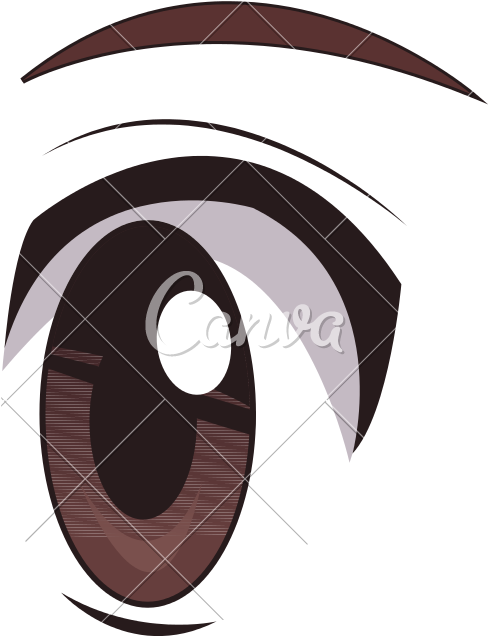 Anime Eyes Vector Illustration - Icon (800x800)