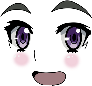 Anime Eyes Scared Download - Anime Girl Face Transparent (512x512)