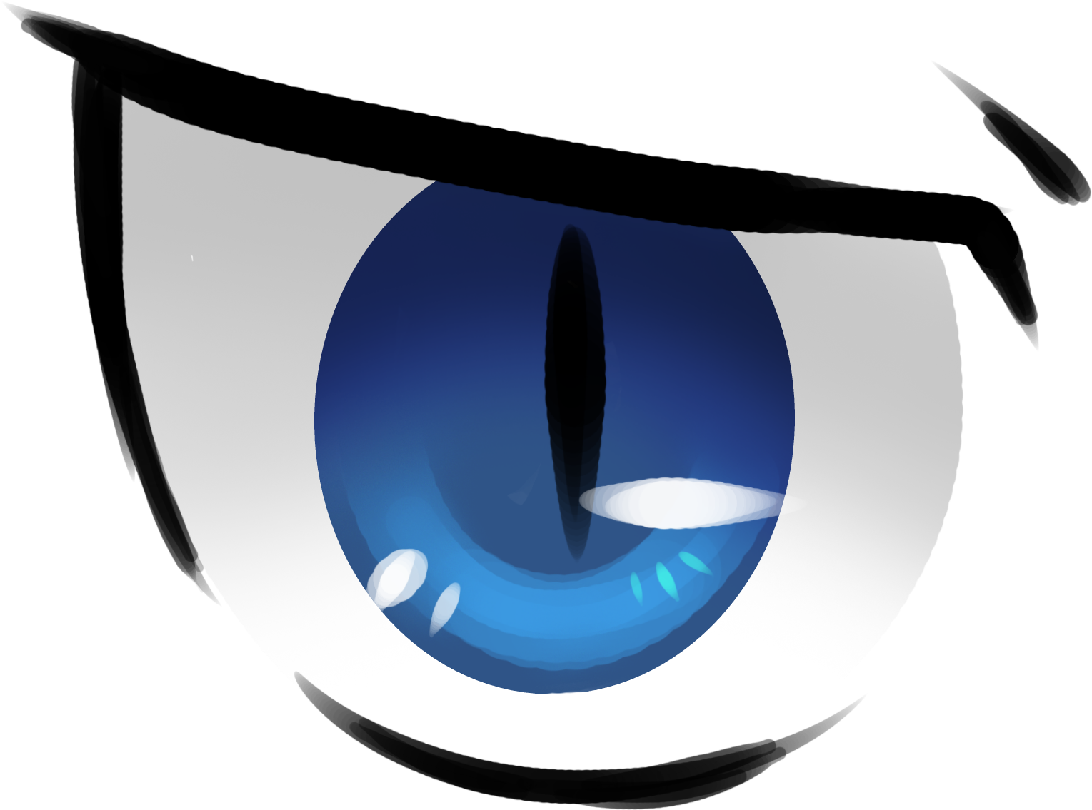 0 - Blue Anime Eye Png (2048x2048)