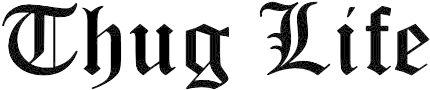 Thug Life Text - Thug Life Brille Png (525x300)