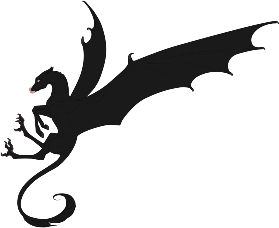 Cartoon Dragon Silhouette Clip Art - Cartoon (993x805)