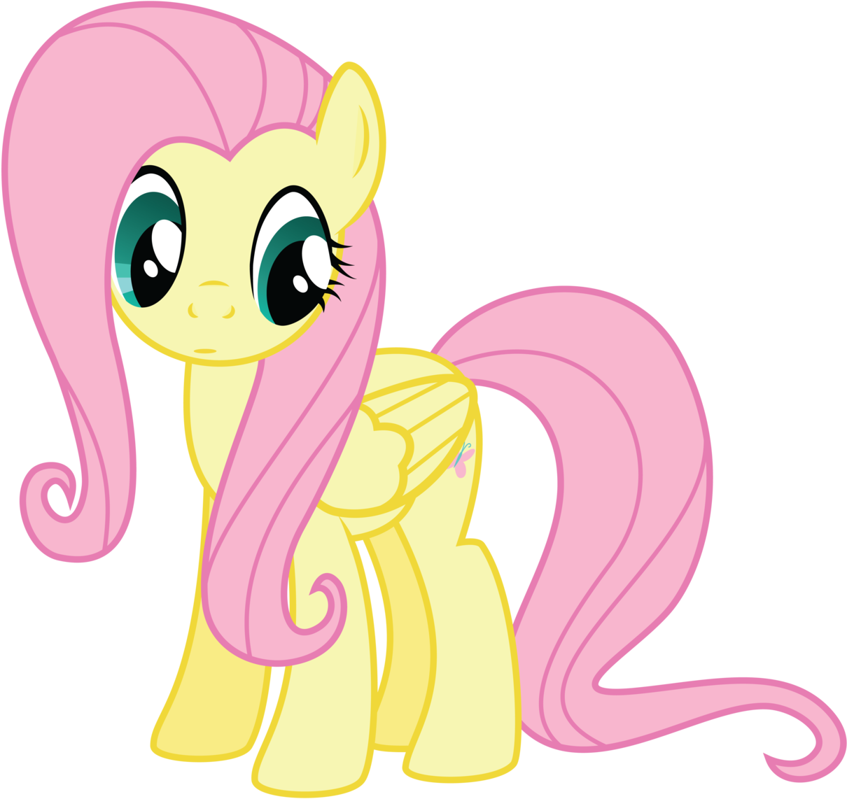 Fluttershy - Mlp Fluttershy Curious (1280x1152)