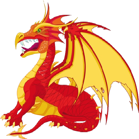 Funny Dragons With Flames Cartoon Clip Art Images - Cartoon Pics Of Dragons (500x500)