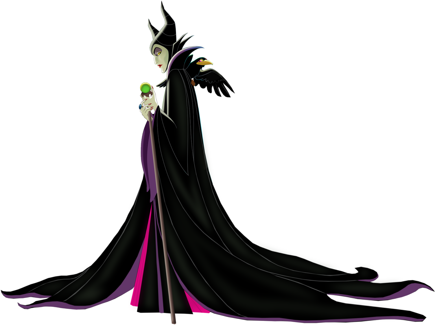 Maleficent Dragon Silhouette Clipart - Maleficent Clip Art (1600x1184)
