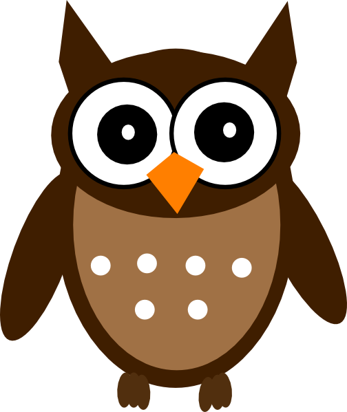Brown Cute Owl Clip Art At Clker - Clip Art Owl Png (504x599)