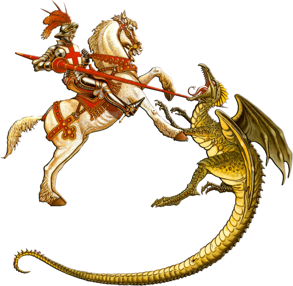 Chris Achilleos St George And The Dragon Clipart - St George And The Dragon Png (1024x962)