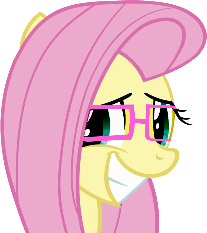 Fluttershy - Mlp Fluttershy Grin Vector (6000x6785)