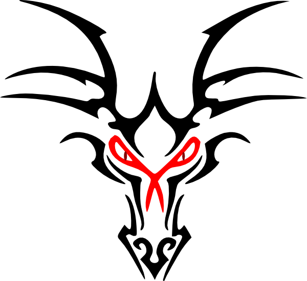 Blue Dragon Clipart Black - Chroma Conclave (600x550)