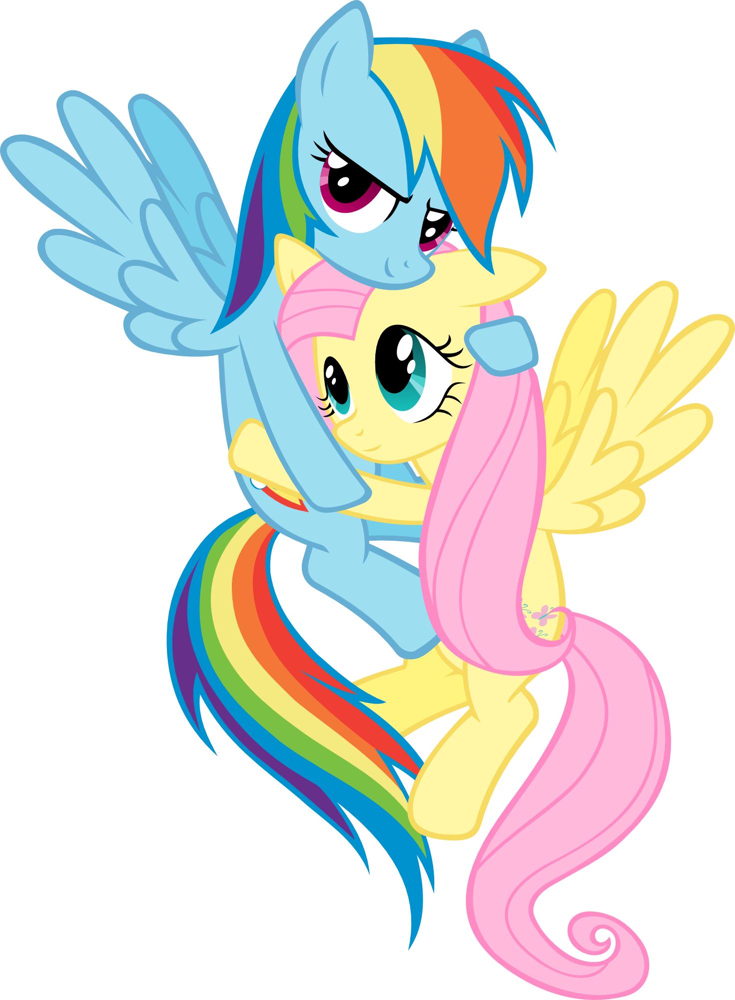 Rule 34 My Little Pony Fluttershy Fluttershy Nurse - Rainbow Dash And Fluttershy Hug (1471x2001)