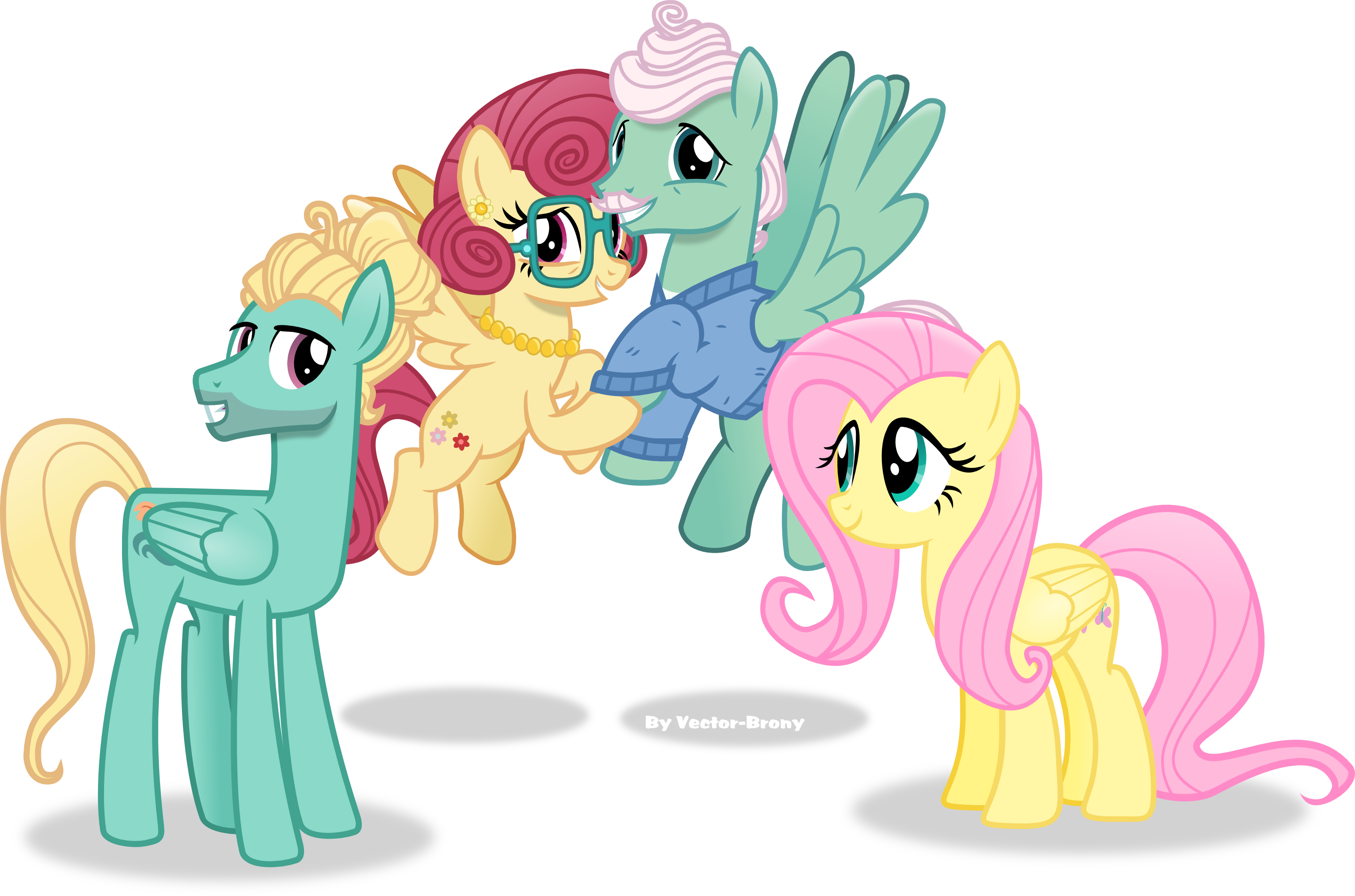 Fluttershy S Family By Vector Brony On Deviantart Rh - My Little Pony Fluttershy Family (3165x2093)