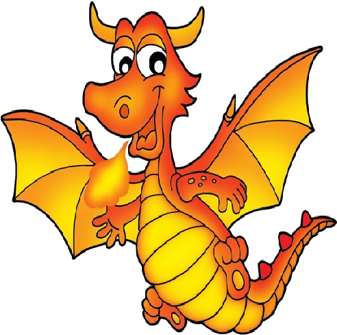 Cute Cartoon Baby Dragon Clip Art Images Are On A Transparent - Cute Dragon (500x500)