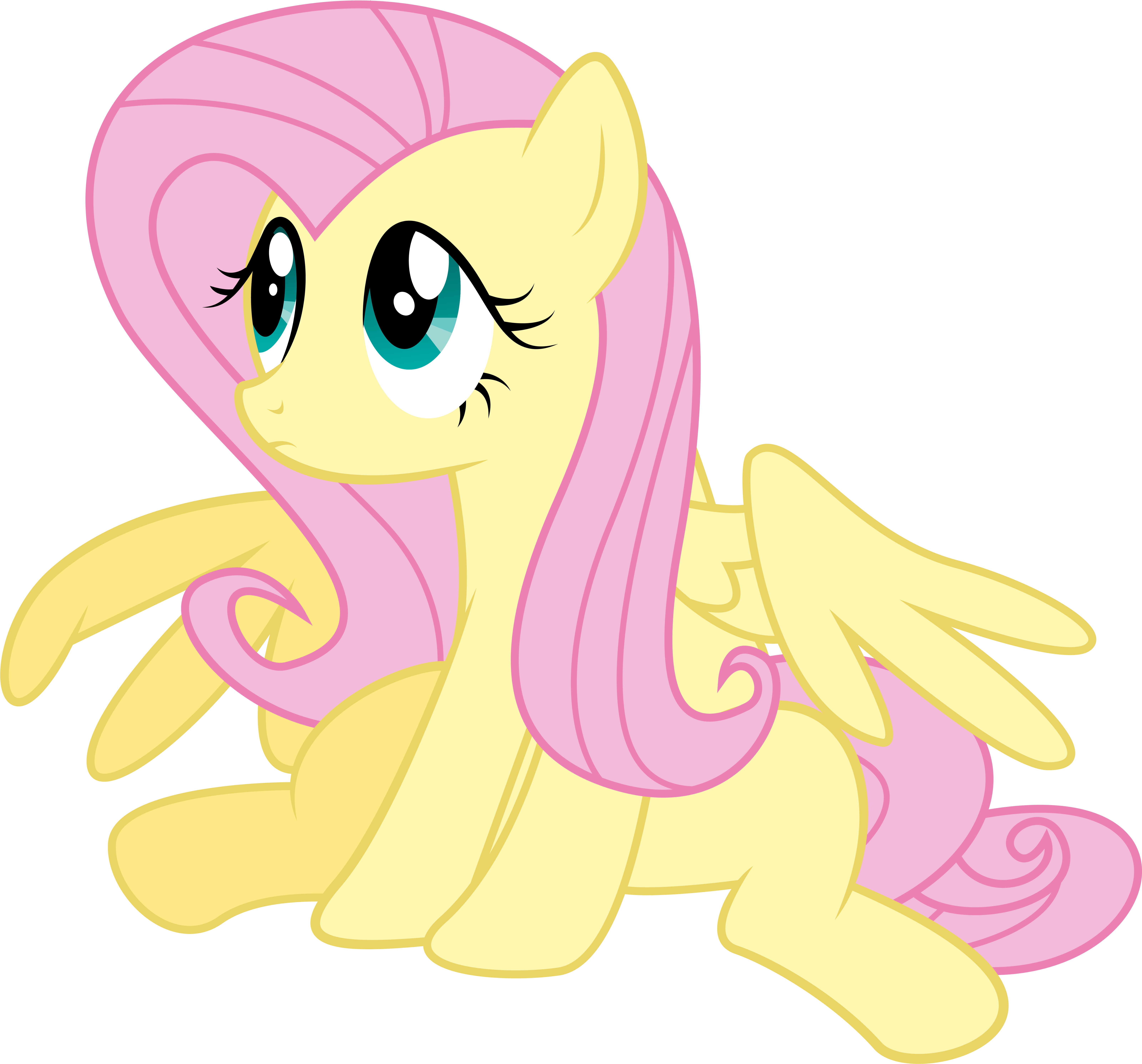 Fluttershy Puppy Face Vector By Paulysentry On Deviantart - Cartoon (6711x6600)