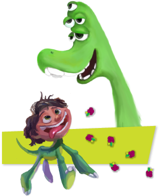 The Amount Of - Arlo And Spot Drug Scene (333x403)