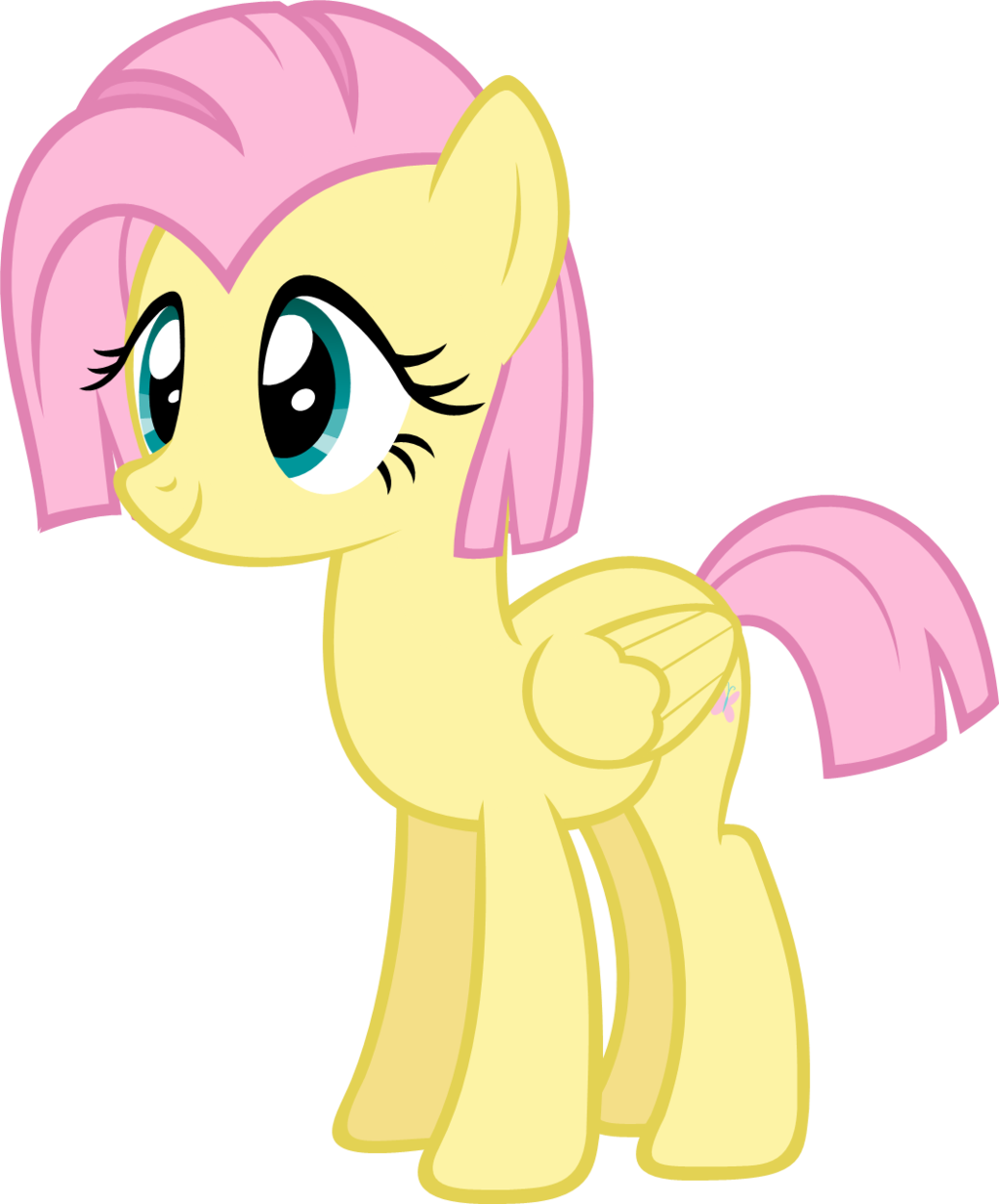 Short Mane By Zacatron94 Fluttershy - My Little Pony Short Mane (1024x1234)