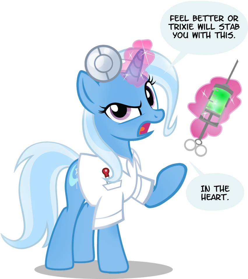 Dr Adorable Fluttershy - Mlp Trixie Nurse (900x1007)