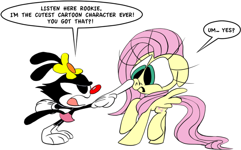 Fluttershy And A Dot By Joeywaggoner - Fluttershy (900x598)