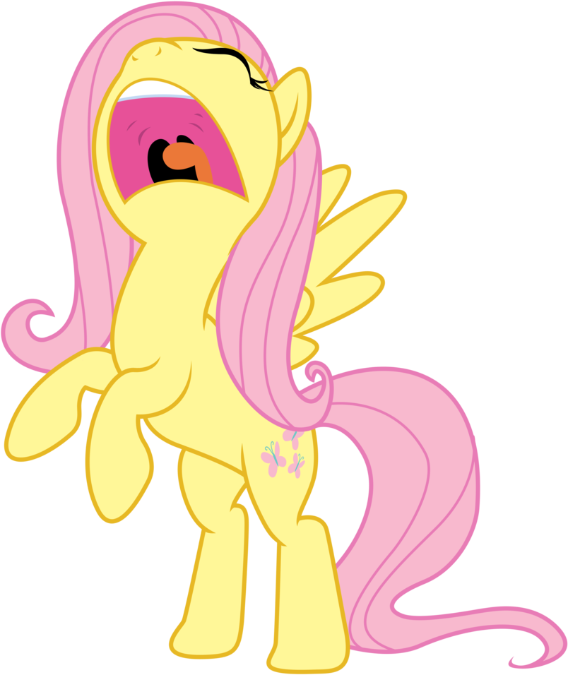 Aaaaa By Kooner-cz - Mlp Bases Mad Fluttershy (823x970)