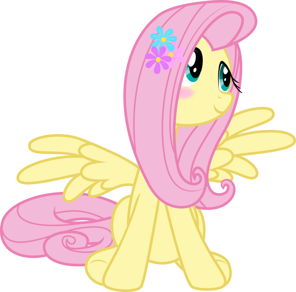 Blushing Fluttershy - My Little Pony Fluttershy Blushing (1024x1010)