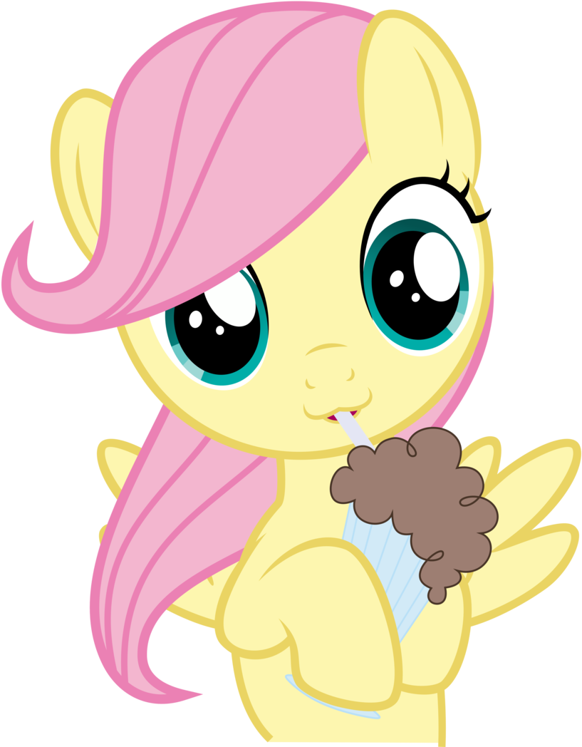 My Little Pony Lvii - Fluttershy Milkshake (900x1105)