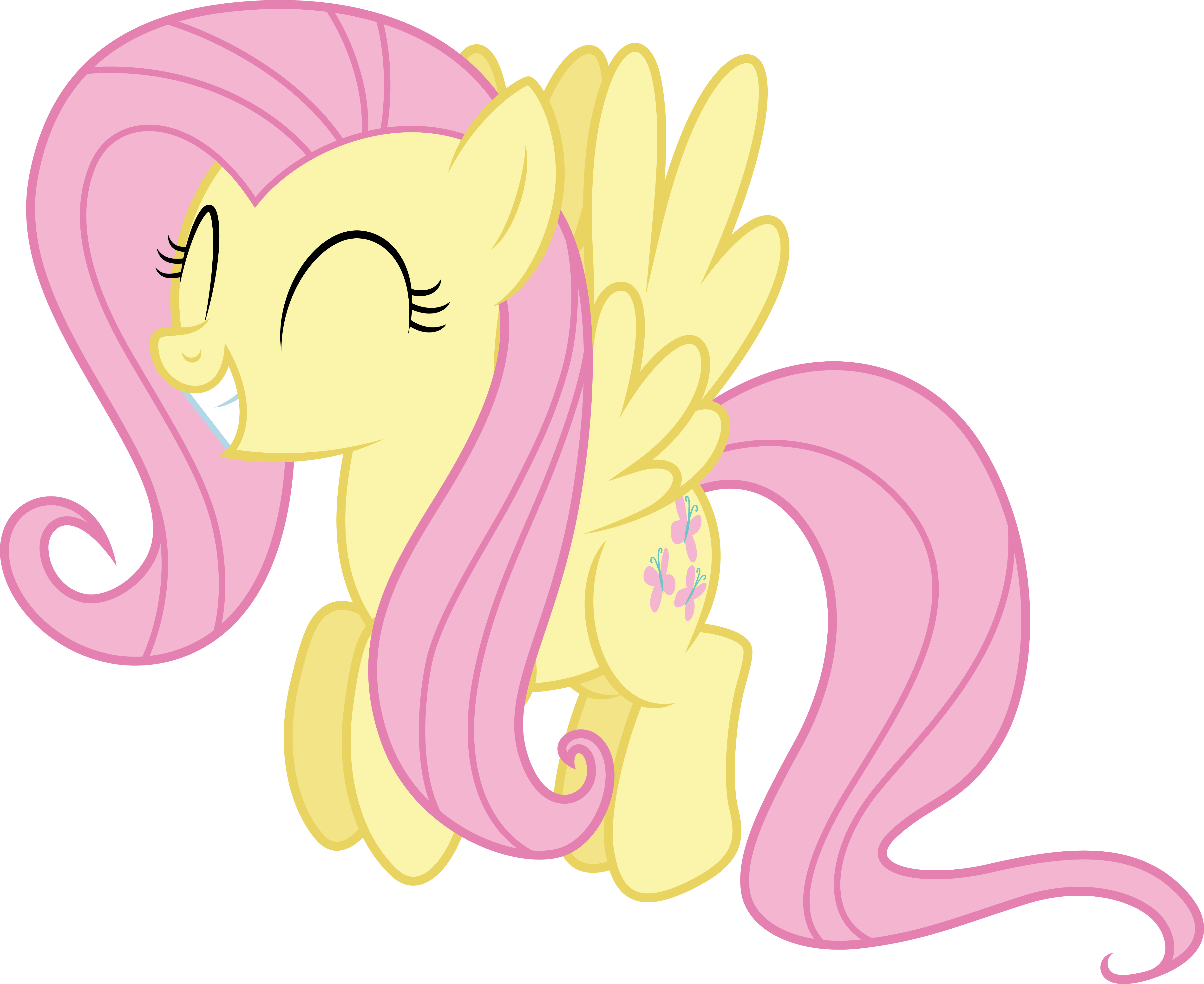 Vector - Fluttershy As A Filly (5000x4087)