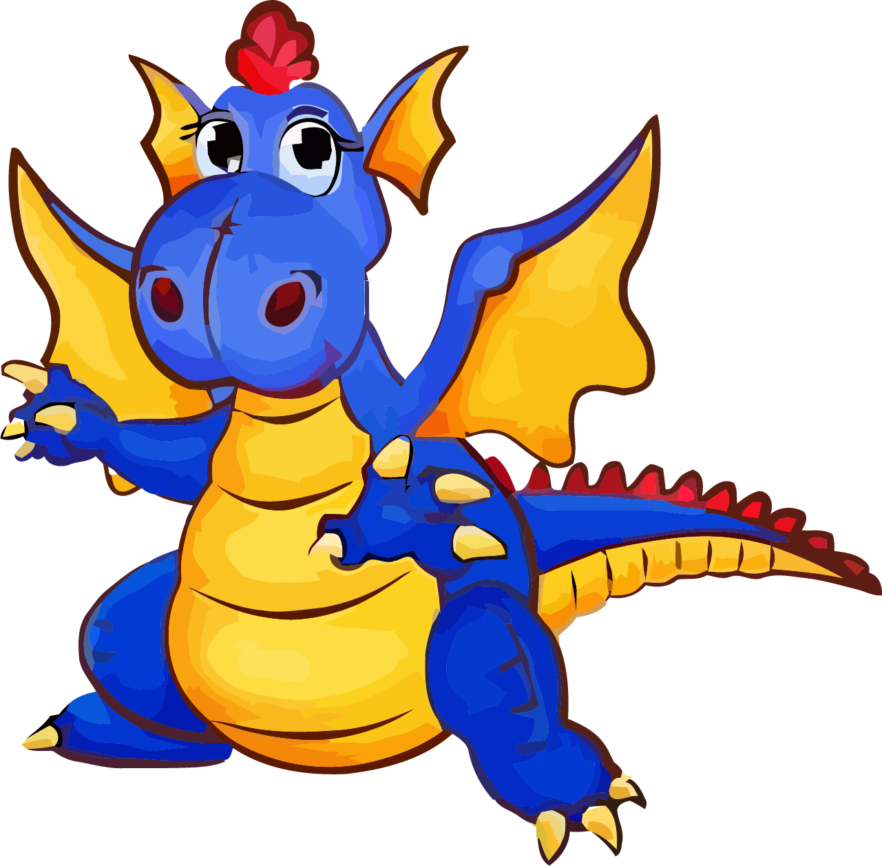 Blue Dragon Onesie Clipart Png - Cartoon Dragon.