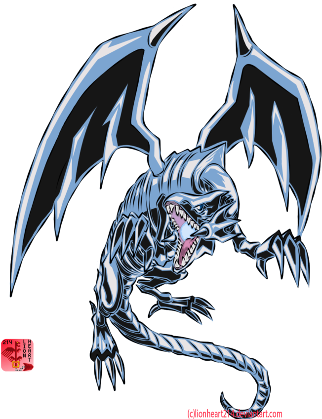 Blue-eyes White Dragon By Lionheart214 - Blue Eyes White Dragon Png (800x848)