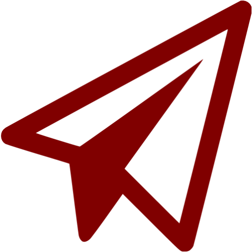 Maroon Paper Plane Icon - Paper Plane Icon Png (512x512)