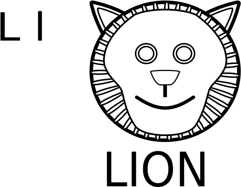 Lion Black White Line Art Coloring Book Colouring Sheet - Lion Face Clip Art (999x706)
