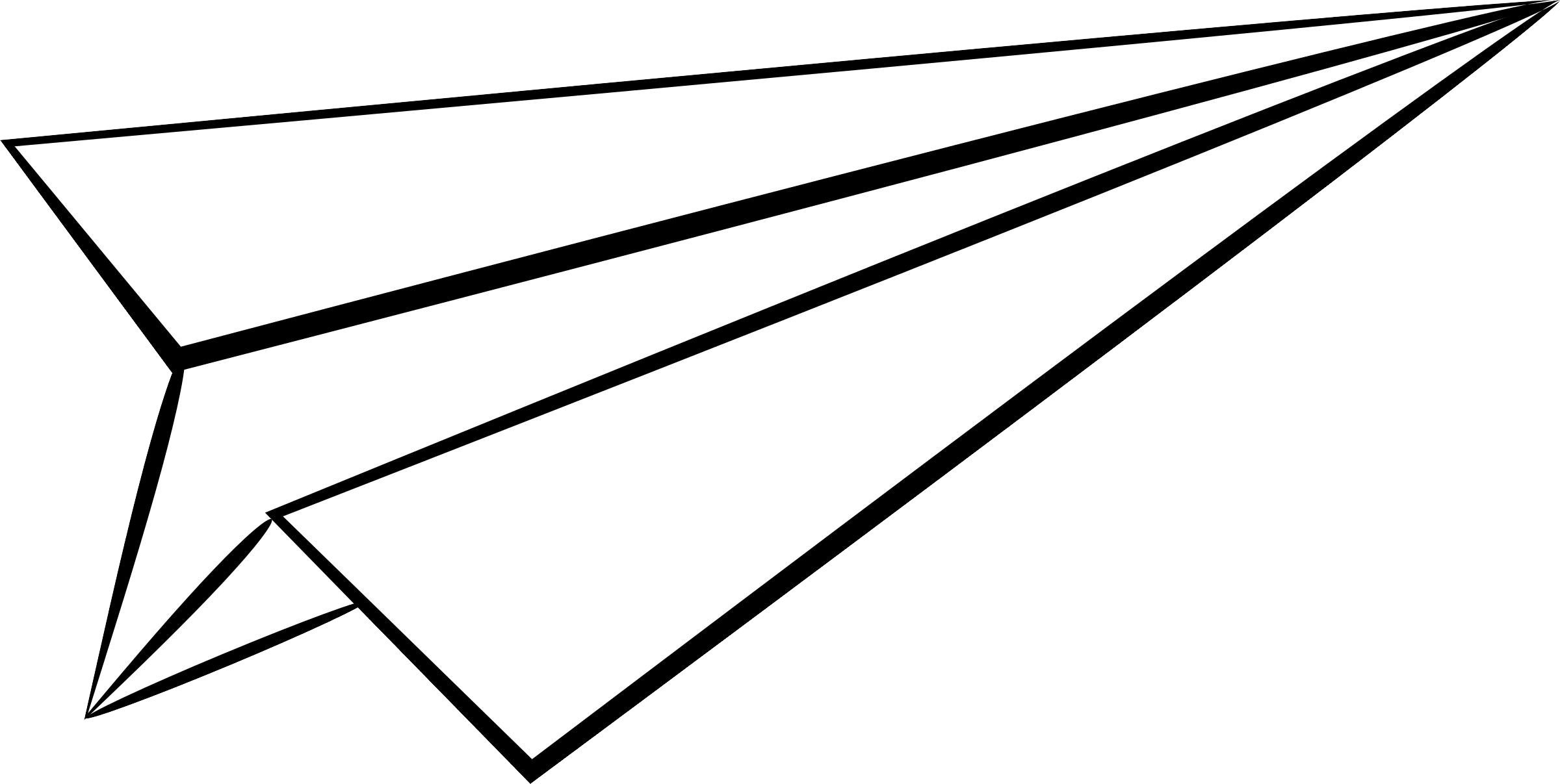 This High Quality Free Png Image Without Any Background - Paper Plane (2400x1207)