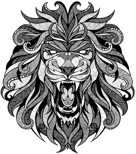 Lion Drawingdrawing Artlion - Bennett Klein Colouring Pages (600x600)