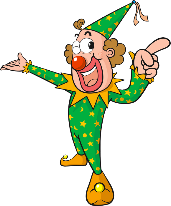 Clown Transpare - - Cartoon (580x700)
